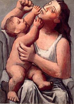 Winnicott relation mère enfant: Picasso. Mere et enfant 1921-1922.
